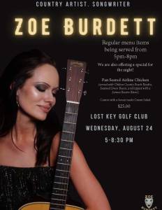 Zoe Burdett Concert at Lost Key