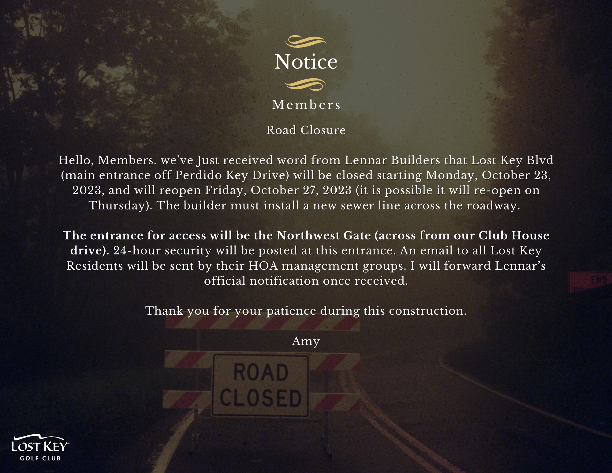 Road Closure
